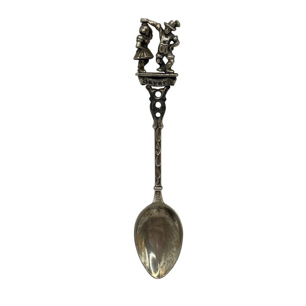 Vintage Bavaria Souvenir Spoon With Dancing Couple Design/Versilber Silverplate